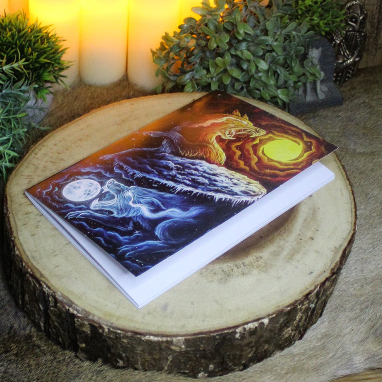 Sköll and Hati A5 Notepad with Blank Pages