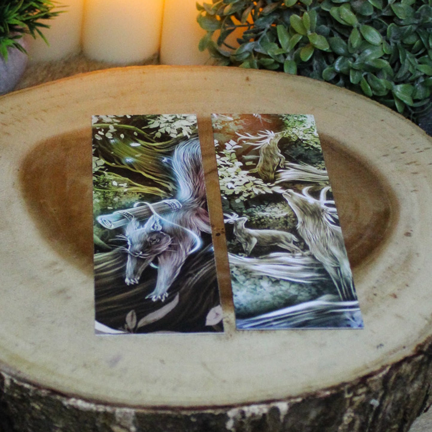 Stags of Yggdrasil Double-Sided Bookmark