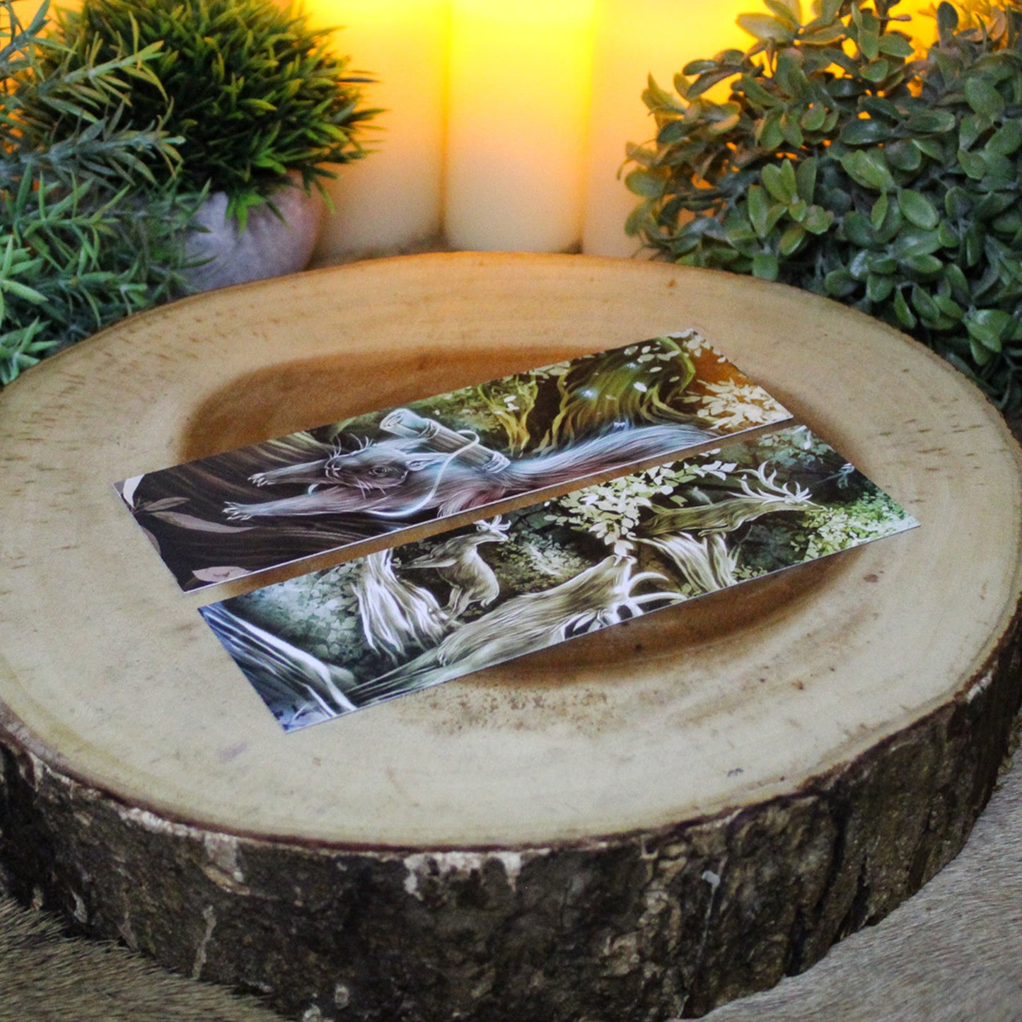 Stags of Yggdrasil Double-Sided Bookmark