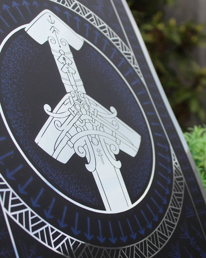 Tyr A3 Silver Foil Art Print