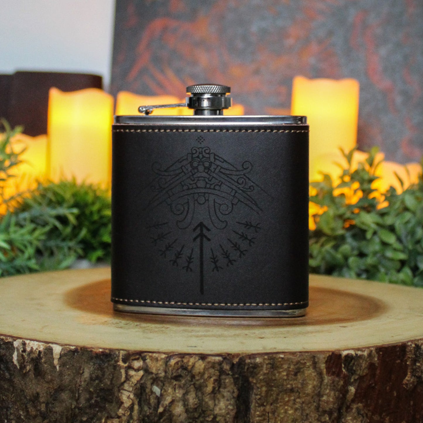 Tyr Leather Hip Flask