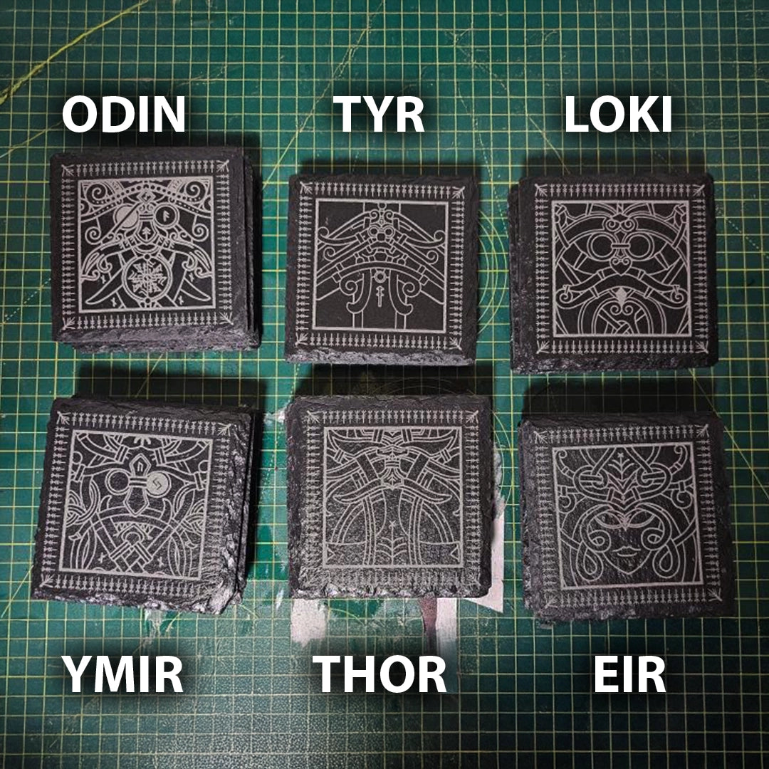 Norse Gods Slate Coasters