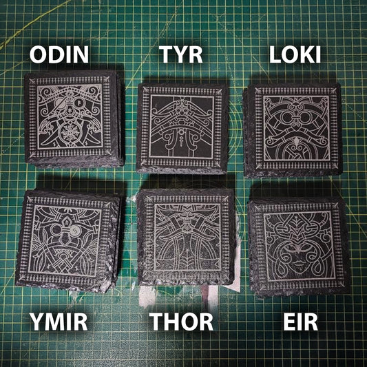 Norse Gods Slate Coasters
