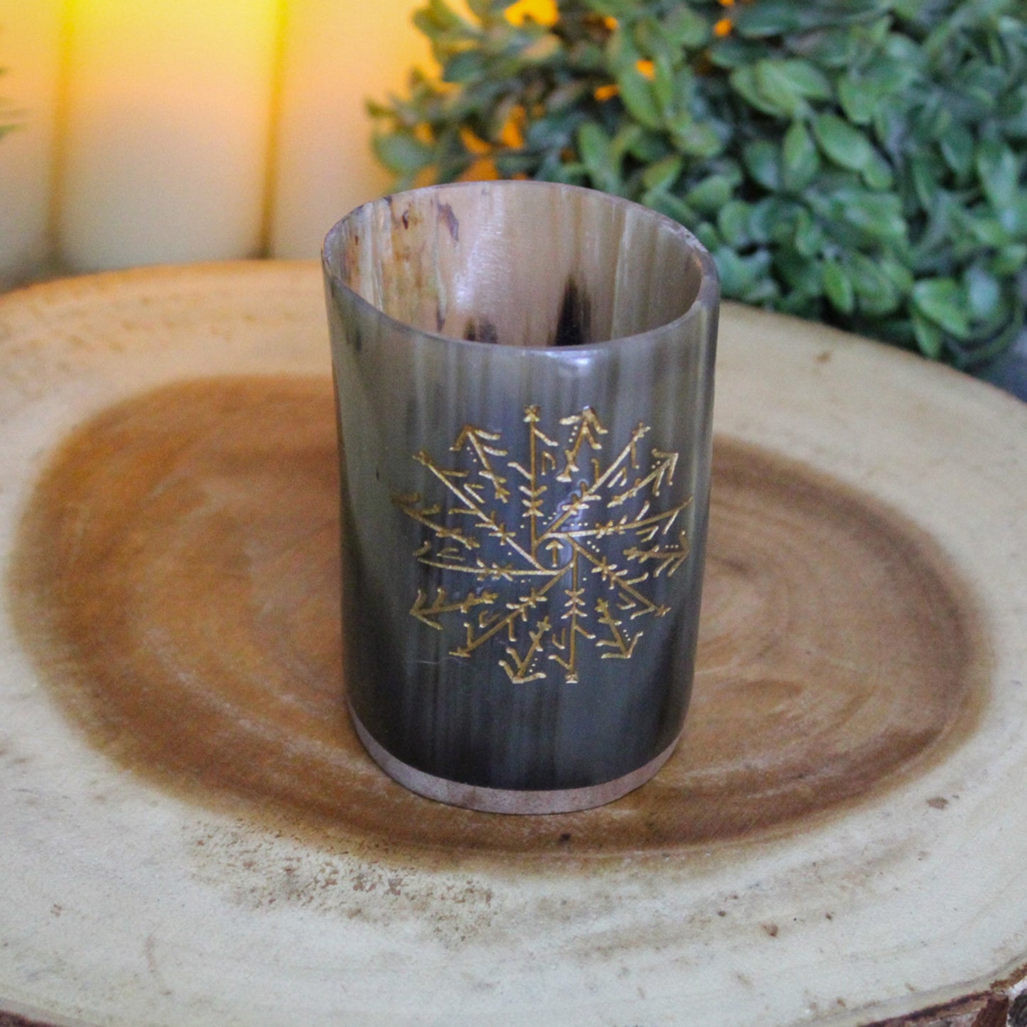 Warrior Bindrune Horn Shot Glass